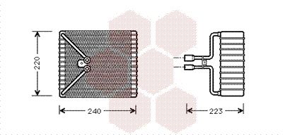 VAN WEZEL Испаритель, кондиционер 1800V273